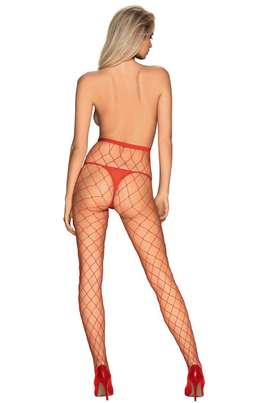 Sexy fishnet tights Obsessive S812 red