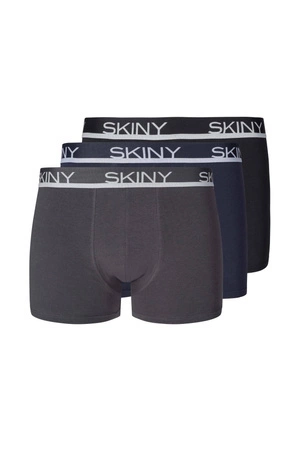 Men&#39;s boxer shorts 3 PACK Skiny grey-black-navy blue 086840