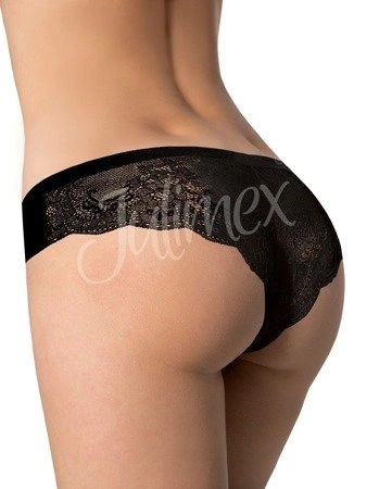 Julimex black tanga panties with delicate lace