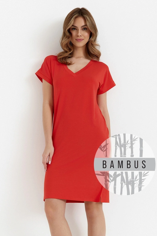 Cana Bambus Nachthemd rot 455