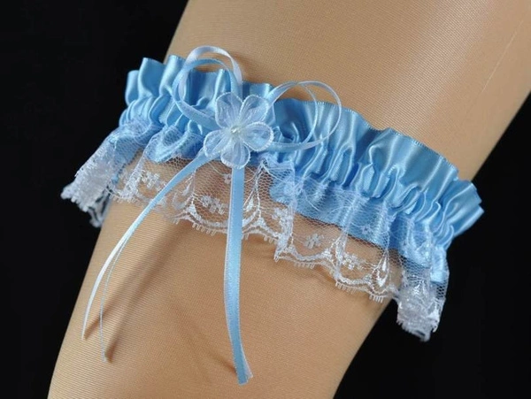 Avinion Julimex garter with lace, blue PW-30