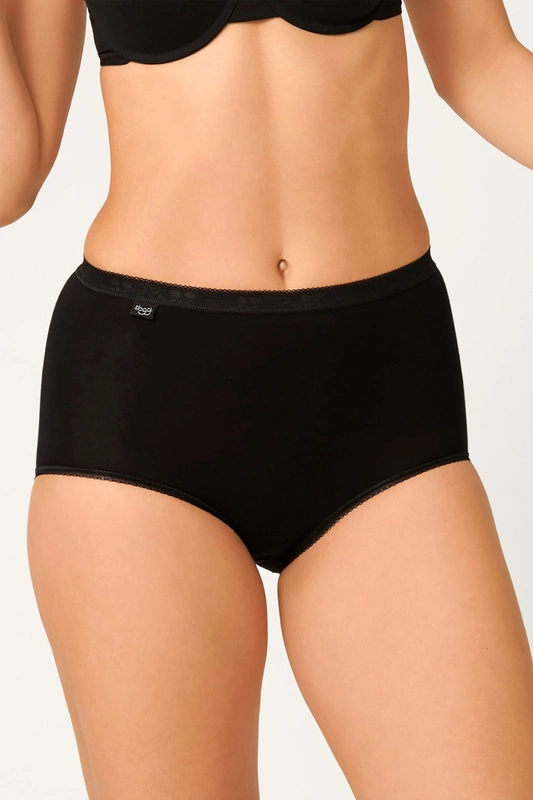 Majtki damskie wysokie Sloggi Basic + maxi 2 pary czarne