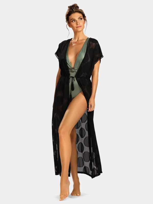 Feba long beach dress black F120A/509H